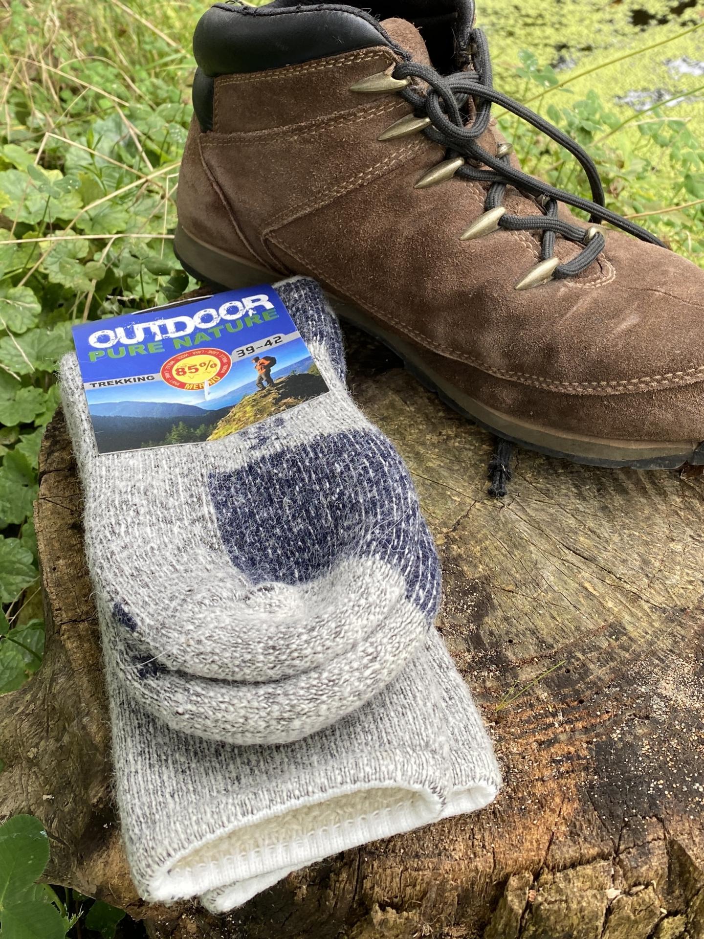 Mi-chaussettes de randonnée en laine mérinos avec Moisture Guard